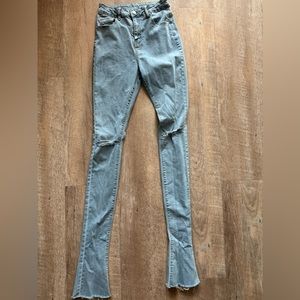 high waisted extended stretch jeans